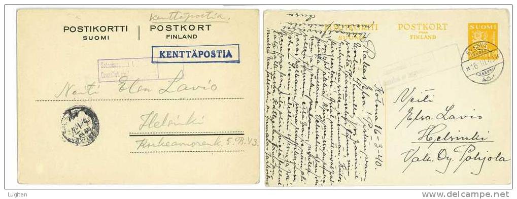 Filatelia - FINLANDIA - STORIA POSTALE - POSTAL HISTORY - FDC - FIRST DAY COVERS - Postal Stationery
