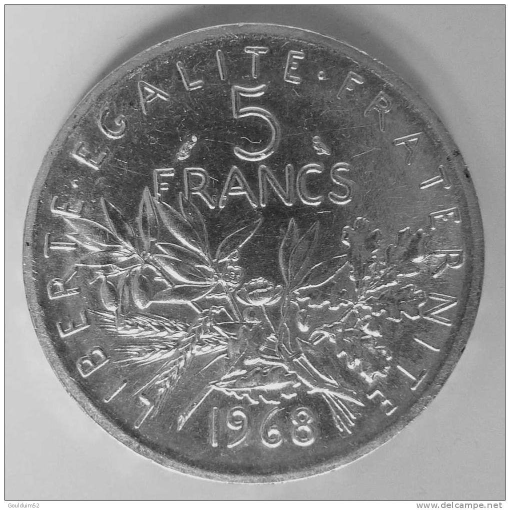 5 Francs 1968   Semeuse - 5 Francs