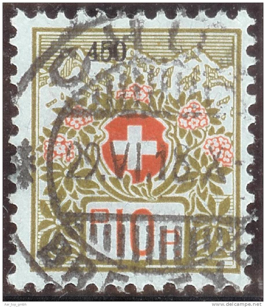 Schweiz 1912-06-22 Chur Vollstempel Portofreiheit Zu#5A Kl#450 Bünd.Hilfsverein Für Arme Knaben 3550M. 10Rp. Ausgel. - Franchise