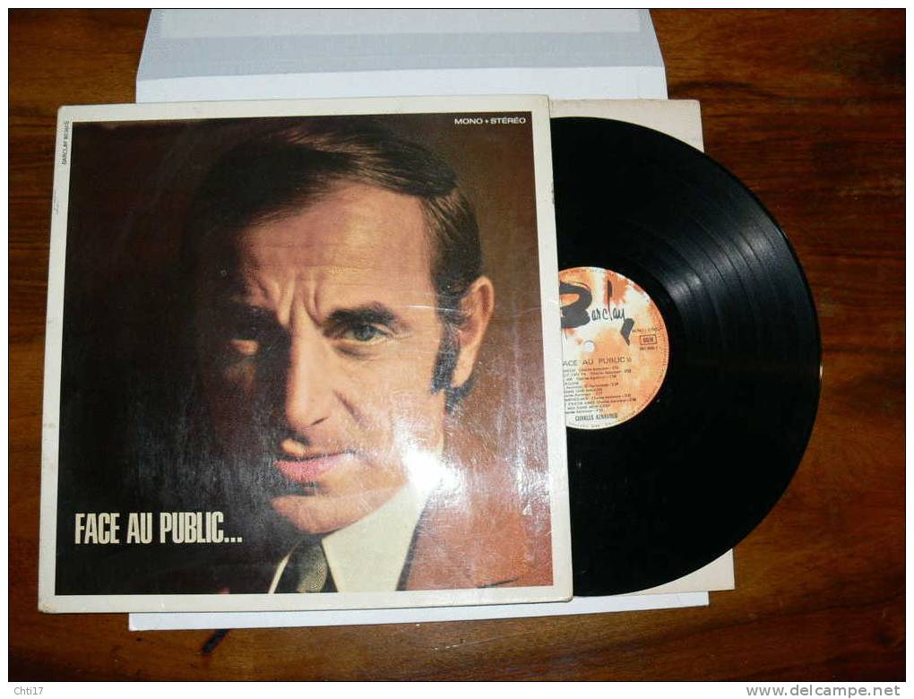 AZNAVOUR FACE AU PUBLIC  EDIT BARCLAY 1968 - Ediciones De Colección