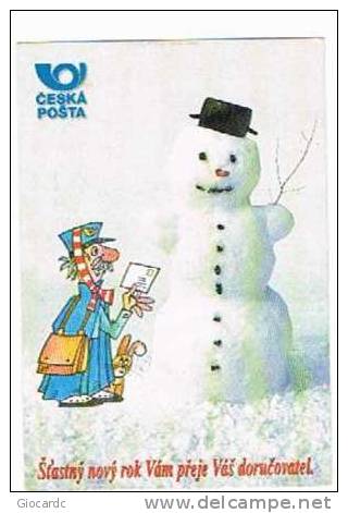 CALENDARI TASCABILI - 2005 REPUBBLICA CECA: CESKA POSTA (SNOWMAN AND POSTMAN) - Tamaño Pequeño : 2001-...