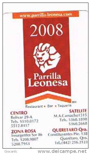 CALENDARI TASCABILI -  2008 MESSICO:  PARRILLA LEONESA (QUERETARO) - Formato Piccolo : 2001-...