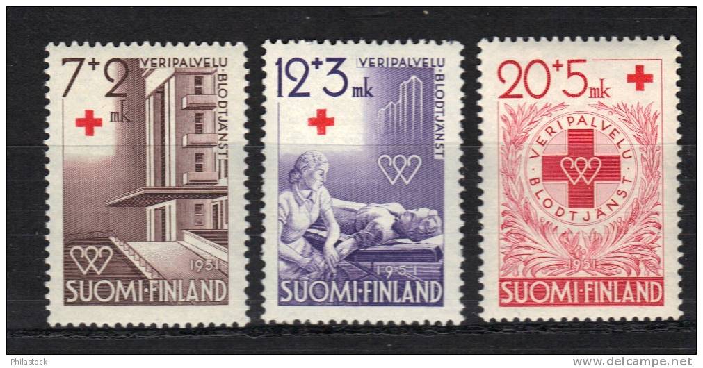 FINLANDE N° 375 à 377 ** - Unused Stamps