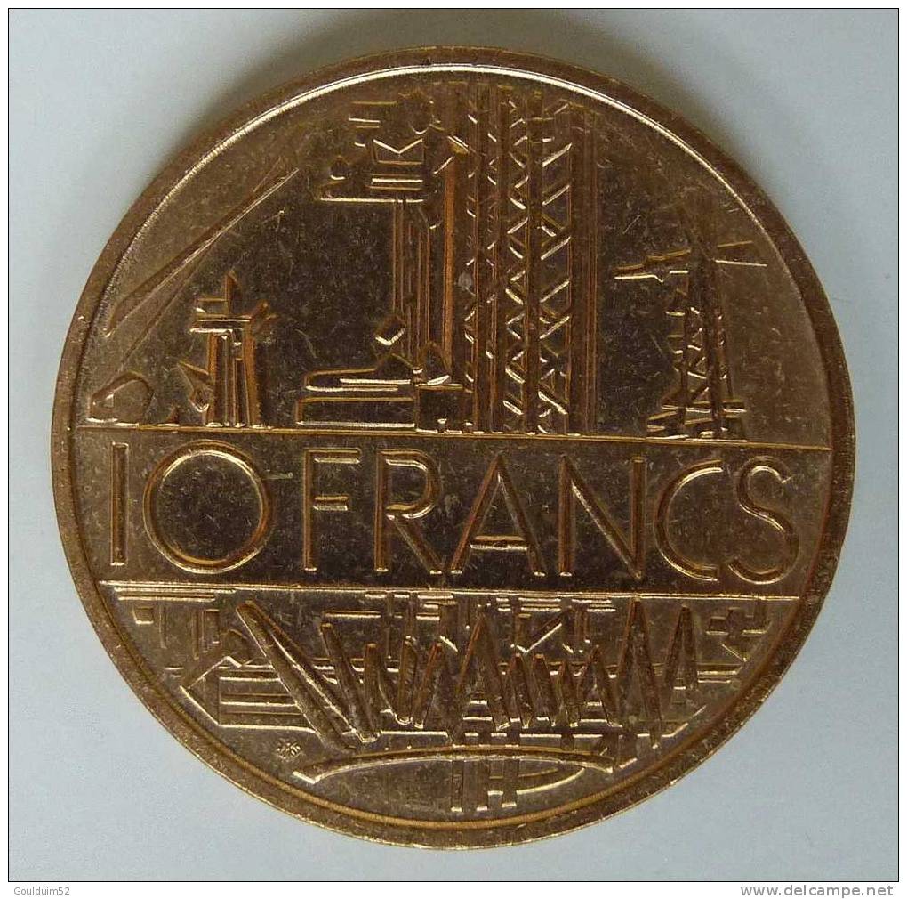 10 Francs 1980 Tranche Inverse Aiguille Montre     Mathieu - 10 Francs