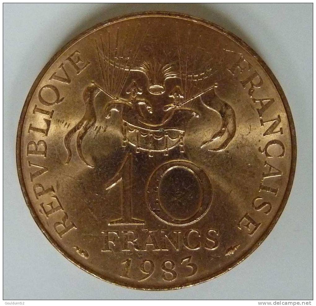 10 Francs  1983 Tranche Sens Aiguille Montre     Conquête De L'Espace - 10 Francs