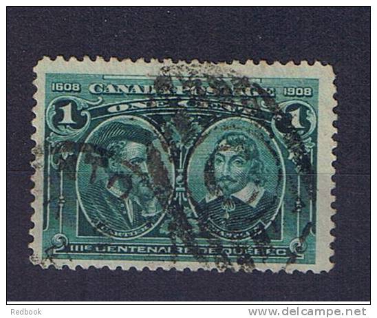 RB 730 - 1908 Canada 1c Cartier &amp; Champlain - Good Used Stamp - Usati