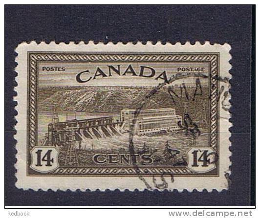 RB 730 - 1946 Canada 14c Peace - St Maurice River Power Station - Fine Used Stamp - Oblitérés