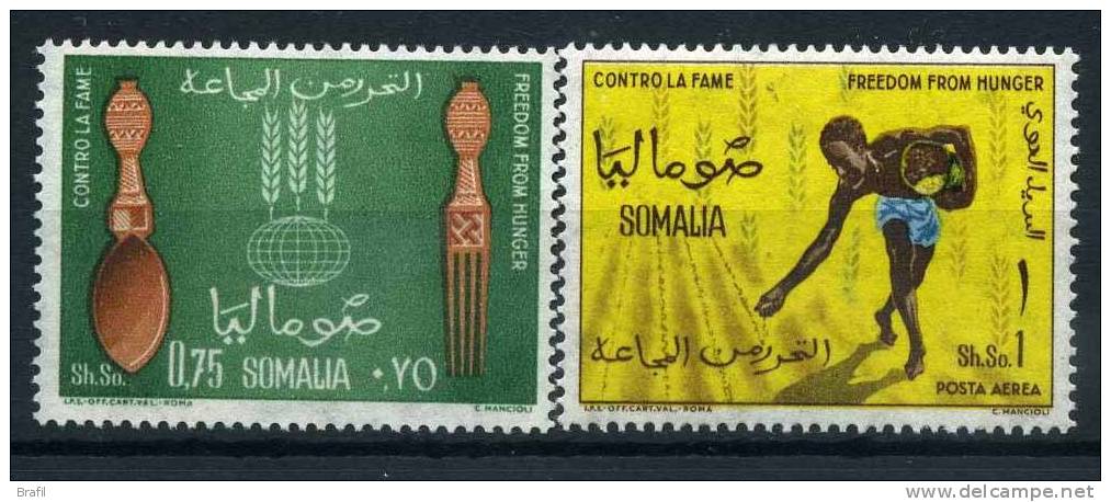 1963 Somalia, Campagna Mondiale Contro La Fame Faim , Serie Completa Nuova (**) - Somalia (1960-...)