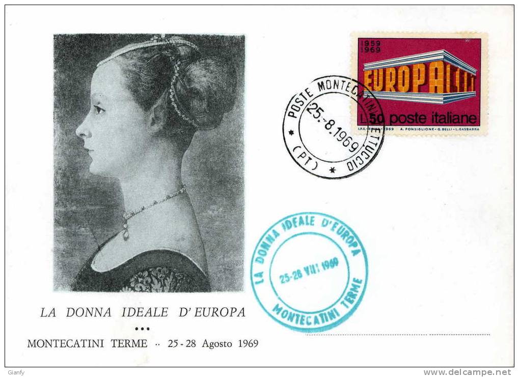 MONTECATINI TERME DONNA IDEALE D'EUROPA 1969 ANN FDC - Manifestations
