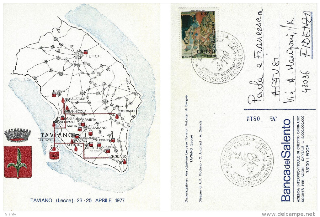 TAVIANO CONVEGNO DONATORI SANGUE  1977 ANN SPEC - Demonstrations