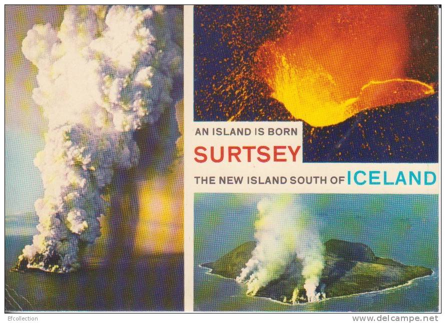 Islande,Iceland,Surtsey,E     Ruption  Volcan 16 Nov. 1963,Lave Cratère Spring 1964 - Islande