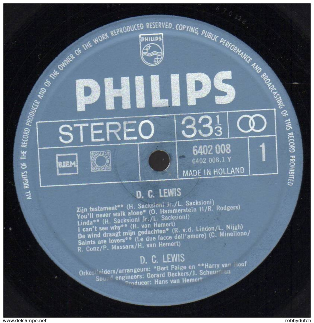 * LP *  D.C. LEWIS - SAME (Holland 1970) - Other - Dutch Music