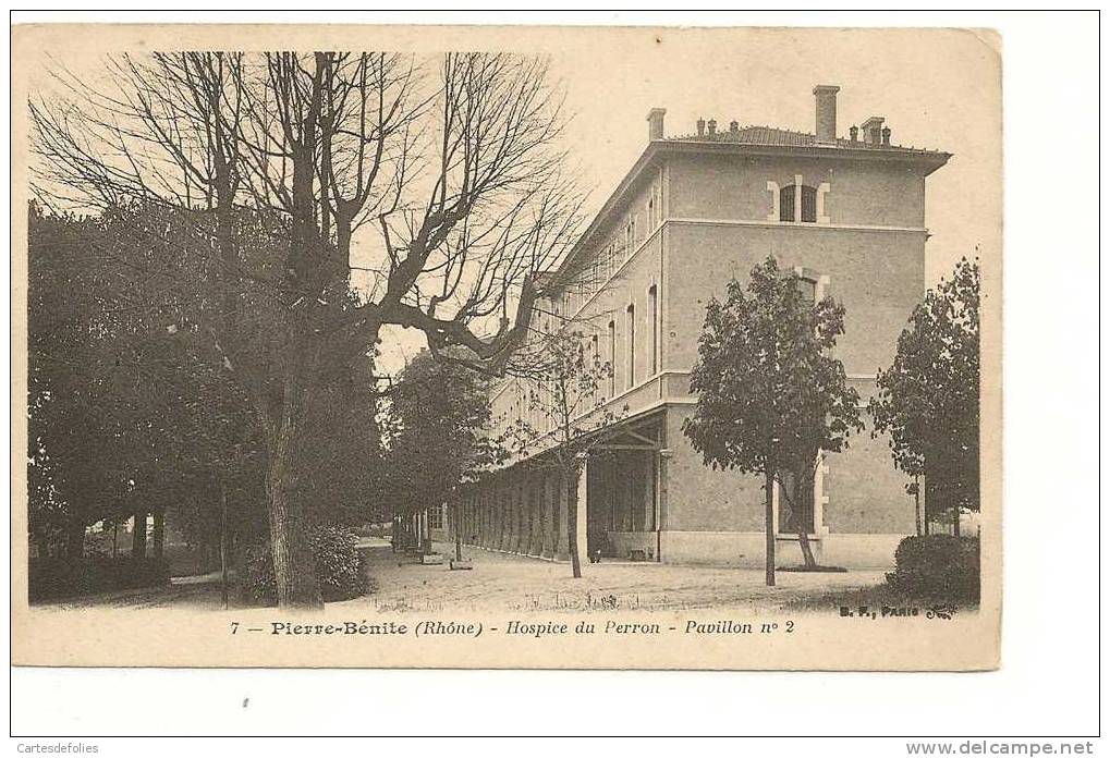 CARTE POSTALE ANIMEE.CPA. D69 . PIERRE BENITE . HOSPICE DU PERRON . PAVILLON No 2 . B.F. PARIS - Pierre Benite