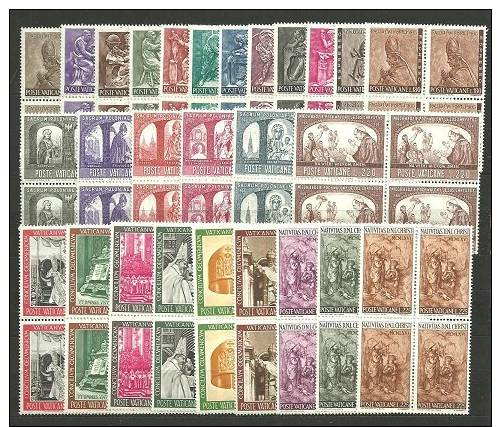 VATICANO-ANNO 1966 COMPLETO-TUTTE QUARTINE NUOVE MNH** - Full Years