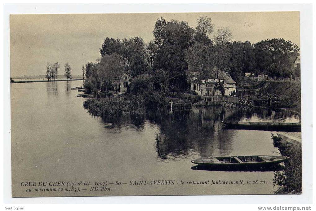 Q23 - SAINT-AVERTIN - Crue Du Cher - Le Restaurant JAULNAY Inondé Le 28 Octobre Au Maximum - Saint-Avertin