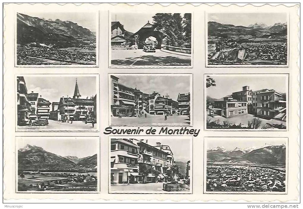 CPSM Suisse - Monthey - Souvenir - Monthey