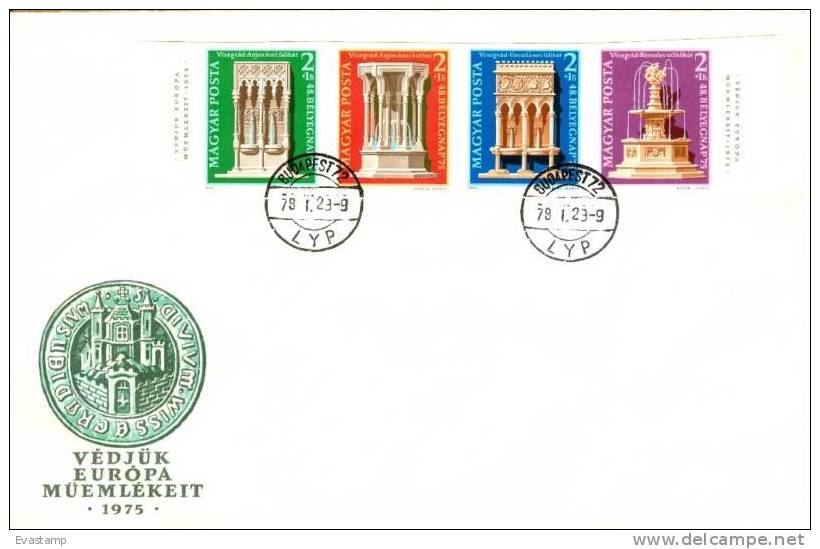 HUNGARY - 1975.FDC  Imperf - European Architectural Heritage Year - FDC