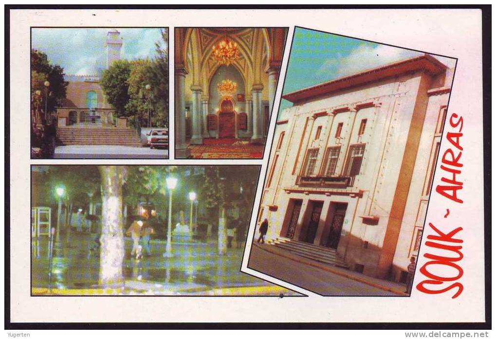 ALGERIE - ALGERIA ALGERIEN POSTCARD  Souk-Ahras - Multivue - Mosque Mosquée Neuve New - Souk Ahras
