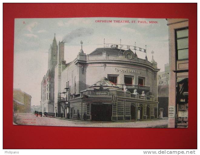 Theatre----- St. Paul MN  Oprheum Theatre   Ca 1910 ---====  Ref 206 - St Paul