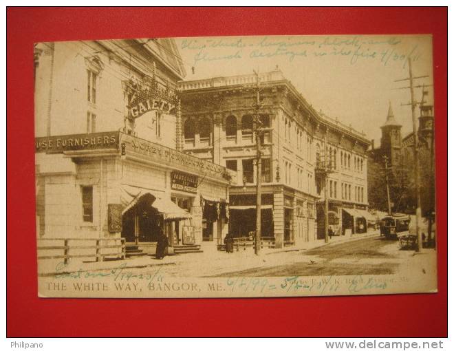 Theatre-----Bangor ME  The White Way  Gaiety Theatre---ca 1910       ---====  Ref 206 - Autres & Non Classés