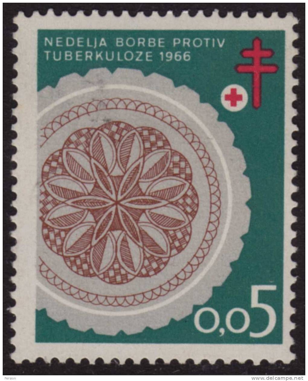1966 Yugoslavia - Red Cross - Tuberculosis - Additional Stamp - MNH - Wohlfahrtsmarken