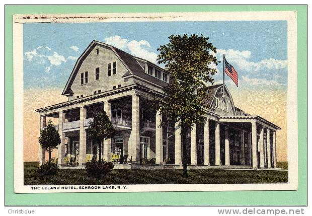 The Leland Hotel, Schroon Lake, NY.  1910-20s - Adirondack