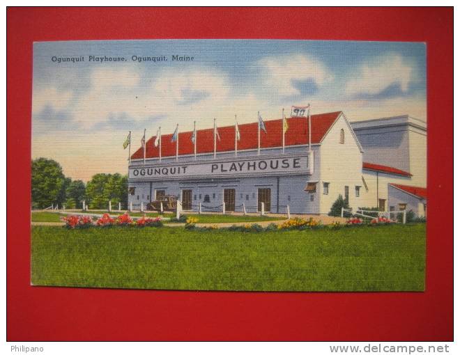 Theatre----- Ogunquit Me  Playhouse  Linen  1946 Cancel        ---====  Ref 206 - Autres & Non Classés