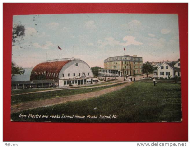 Theatre-----Peaks Island ME  Gem Theatre    1911 Cancel       ---====  Ref 206 - Autres & Non Classés