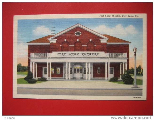 Theatre----- Fort Knox KY  Fort Knox Theatre  Linen ---====  Ref 206 - Autres & Non Classés