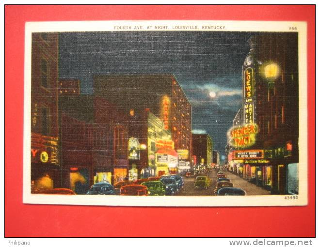 Theatre----- Louisville KY   Fourth Ave Night Lowes   1941 Cancel ---====  Ref 206 - Louisville