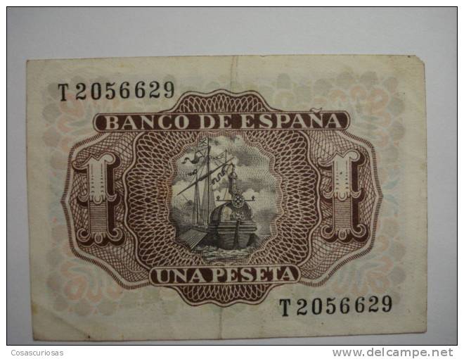 492  1 PESETA  SERIE T MARQUES DE SANTA CRUZ AÑO 1953 - ESPAÑA SPAIN ESPAGNE SPANIEN SPANJE - 1-2 Peseten