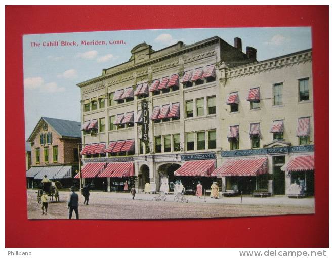 Theatre-----  Meridan CT  The Cahill Block  Polis Theatre  Ca 1910==== ====  Ref 207 - Andere & Zonder Classificatie