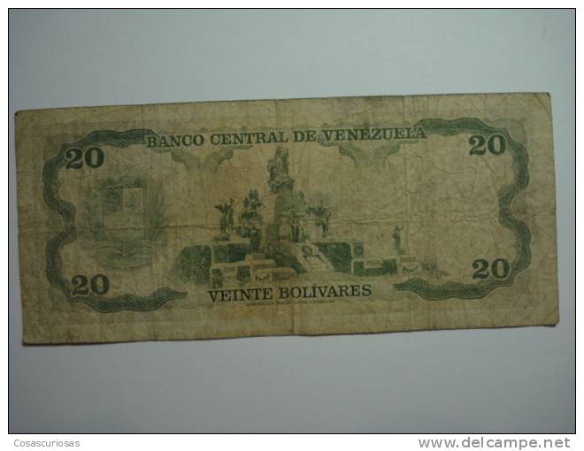 548 VENEZUELA  20 BOLIVARES   YEAR AÑO 1977   - OTHERS IN MY STORE - Venezuela