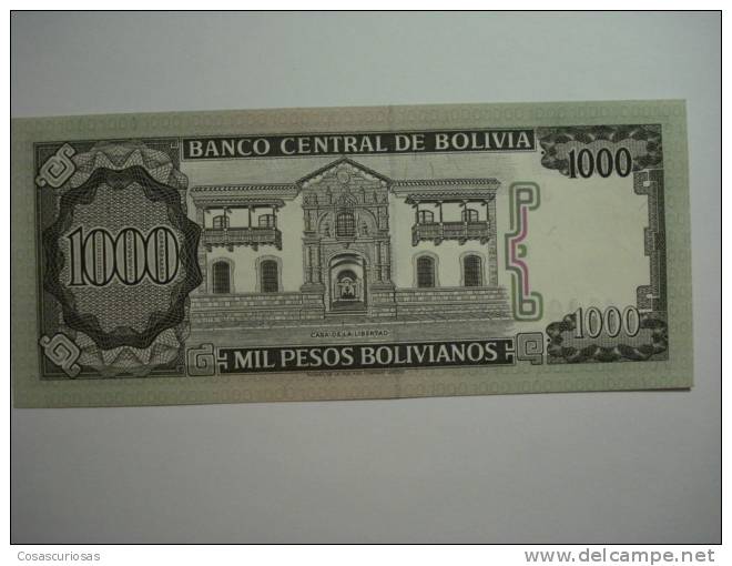 556 BOLIVIA 1000 BOLIVIANOS   IN UNC    YEAR AÑO 1982   - OTHERS IN MY STORE - Bolivia