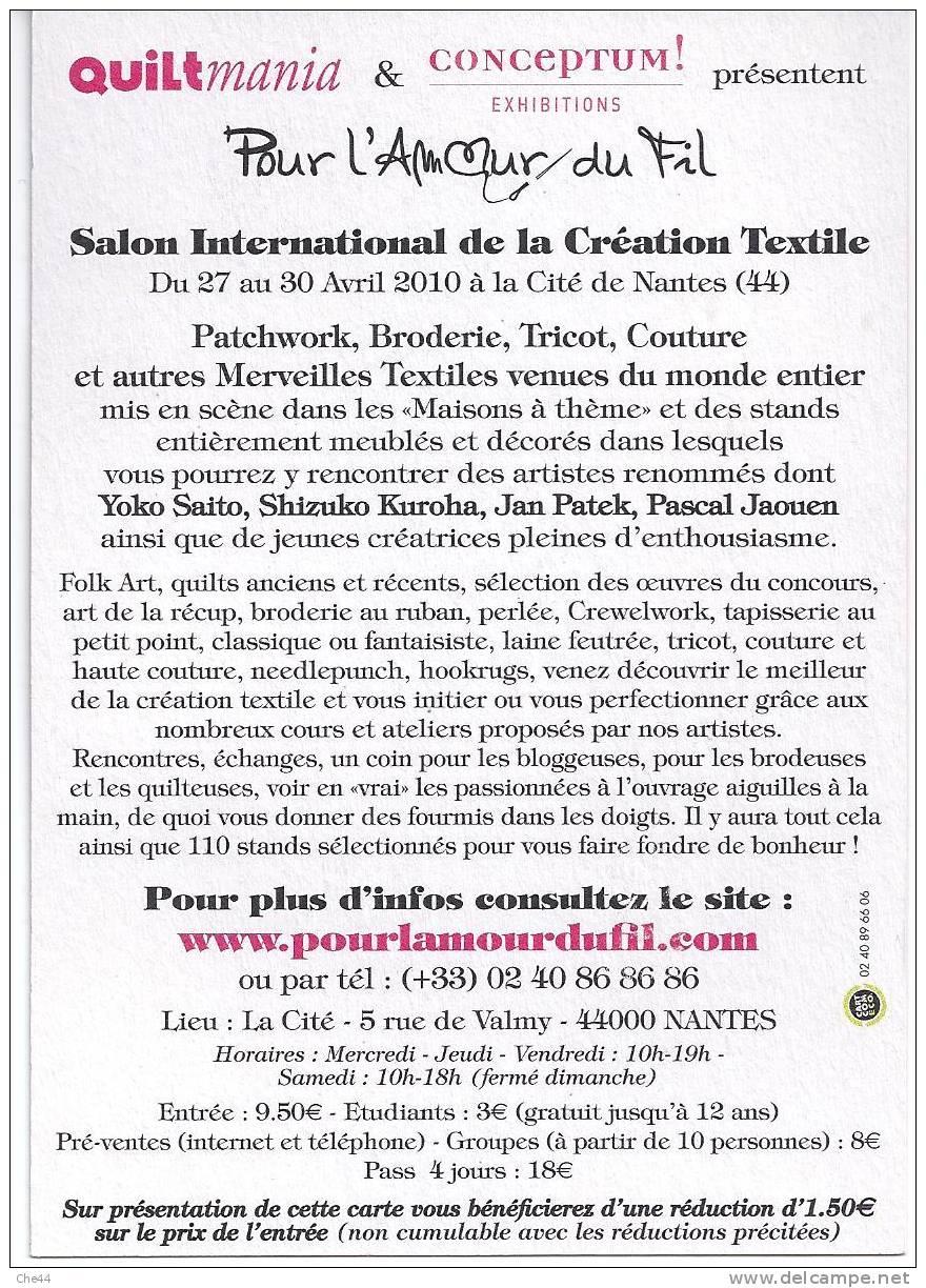 Salon International De La Création Textile. (Voir Commentaires) - Betogingen