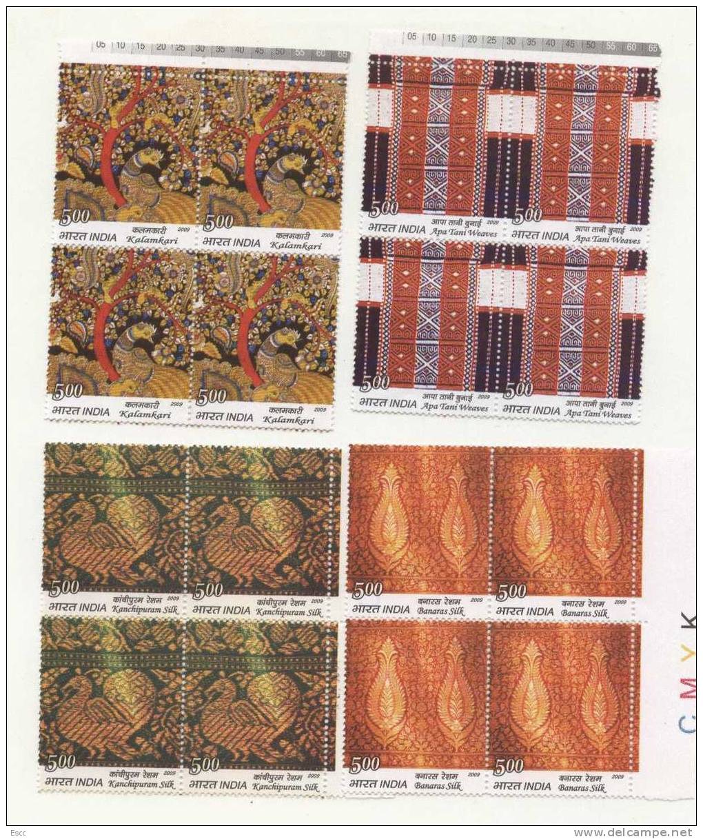 Mint Stamps  Traditional Indian Textiles 2009 From India - Nuovi