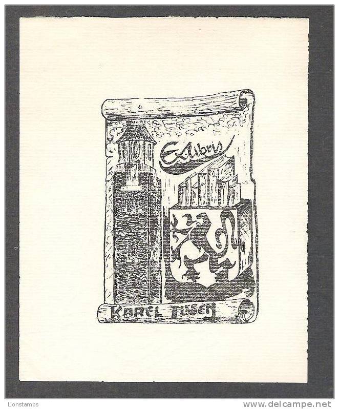 EL 19 - Tower And Coat Of Arms - Exlibris