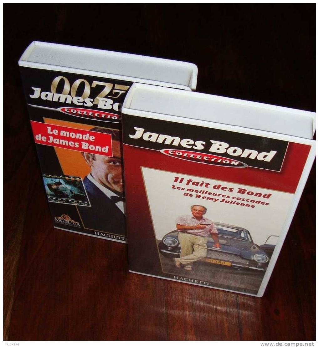 James Bond Collection Hachette 2 VHS Le Monde De James Bond + Les Meilleures Cascades De Rémy Julienne - Documentaires