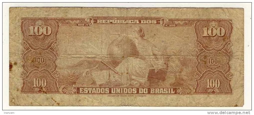 BRESIL  -  BRASIL  -  100  Cem Cruzeiros, Estampa 1A, Série 1220A - Brésil