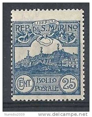 1903 SAN MARINO VEDUTA 25 CENT MNH **  - RR8587 - Nuevos