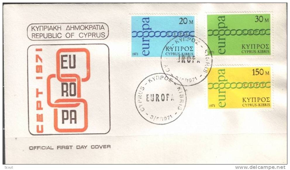 CIPRO - CYPRUS - CHYPRE - 1971 - EUROPA - FDC - 1971