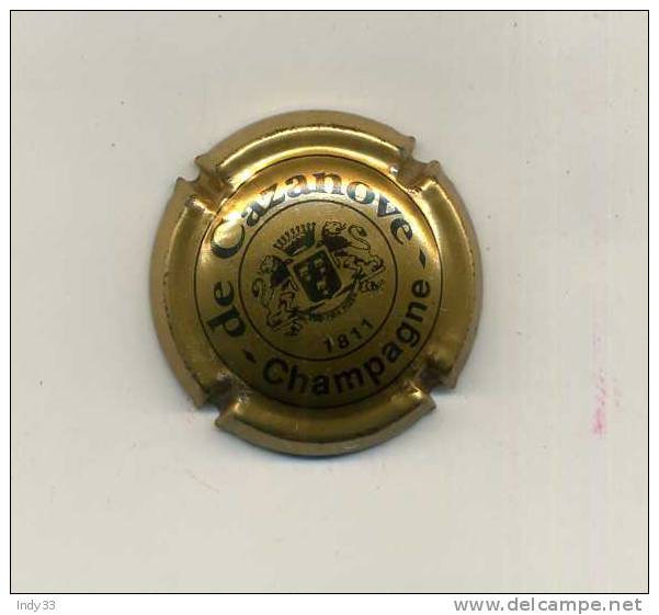 - PLAQUE DE MUSELET CHAMPAGNE DE CAZANOVE . - De Cazanove