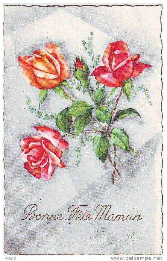 BONNE FETE MAMAN. ROSES. 1035. - Mother's Day