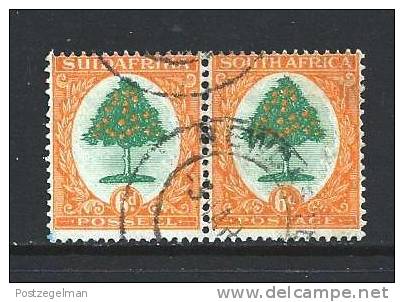 SOUTH AFRICA UNION 1926 Used Pair Definitives 6d "london" SACC-31  #12168 - Gebraucht