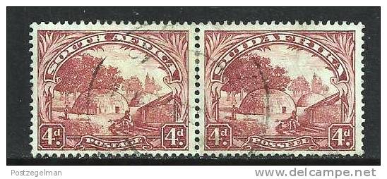 SOUTH AFRICA UNION 1926 Used Pair Definitives 4d  "london" SACC-35  #12172 - Gebraucht