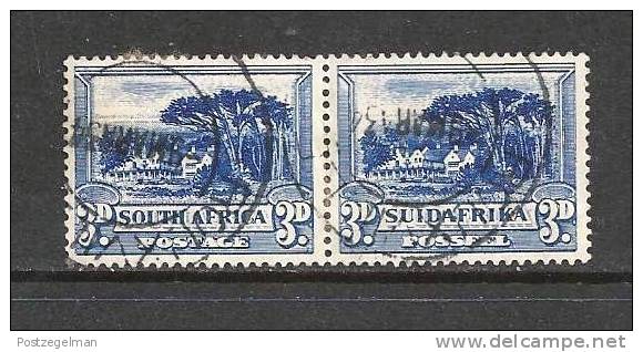 SOUTH AFRICA UNION 1930 Used Pair Definitives 3d Blue SACC-46  #12179 - Gebruikt