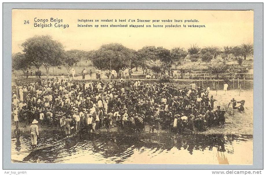 Congo Belge KINSHASA 1914- Foto Bild-Ganzsache 5 Centimes - Congo Belge