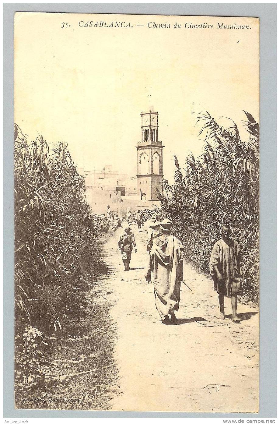 Maroco CASABLANCA 19?? Foto Chemin De Cimetièr Musulman - Autres & Non Classés