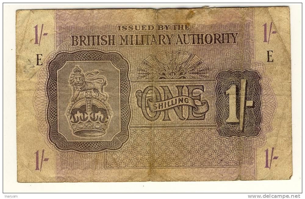 BRITISH MILITARY AUTHORITY  -  1  SHILLING  -  P. M2 - British Military Authority