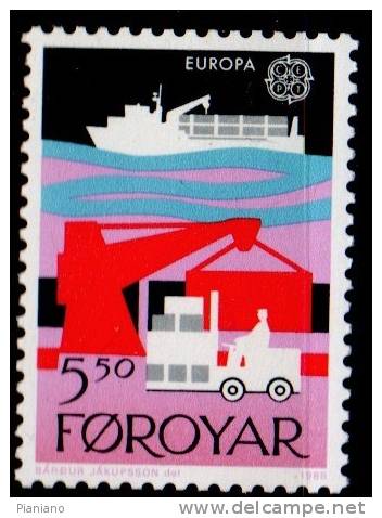 PIA -  FAROER- 1988  : Europa - Trasporti E Comunicazioni  -  (Yv  160-61) - 1988